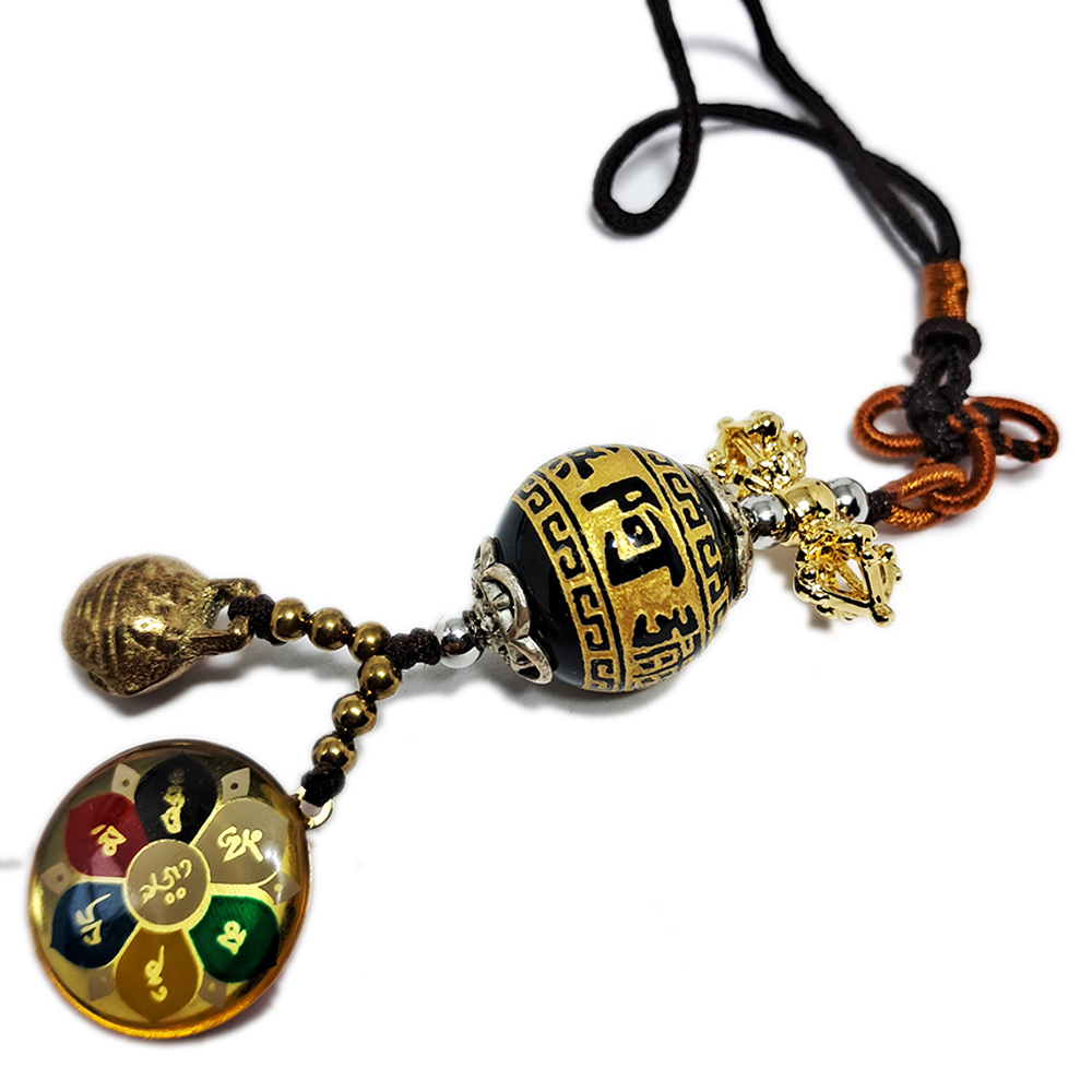 金剛杵+佛{黑玉髓}法寶掛飾【十方】135800