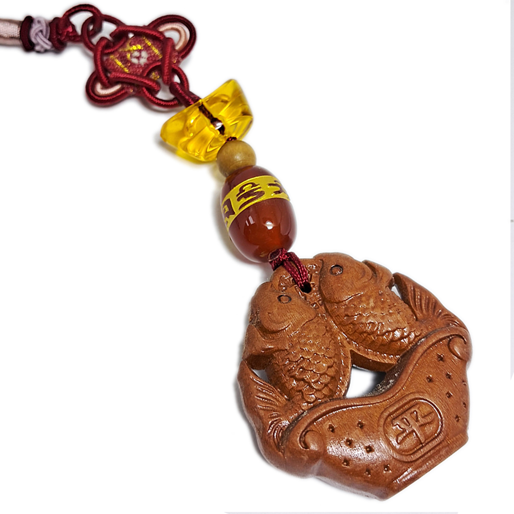 年年有餘{桃木}平安吊飾【十方】135661