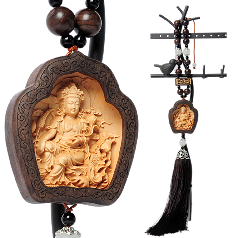 自在觀音{黃陽木}掛飾【十方】136860