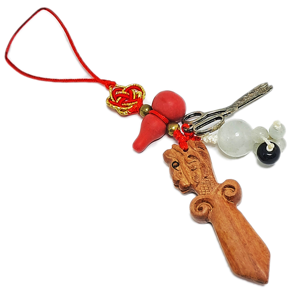 斬小人剪後靈吊飾(白)【十方】139404