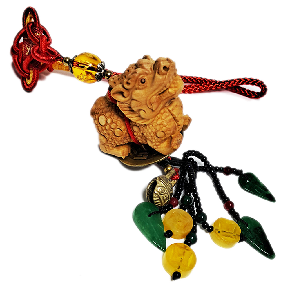 招財豼貅(黃楊木)掛飾【十方】139193