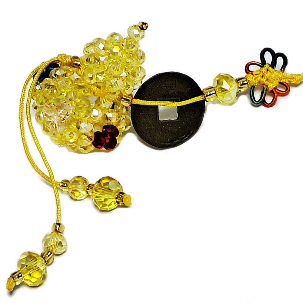 五帝錢+葫蘆水晶鑽掛飾【十方】139953