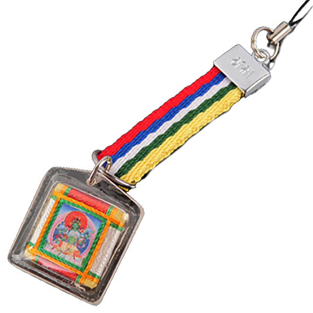 綠度母咒輪+五色繩掛飾【十方】140355