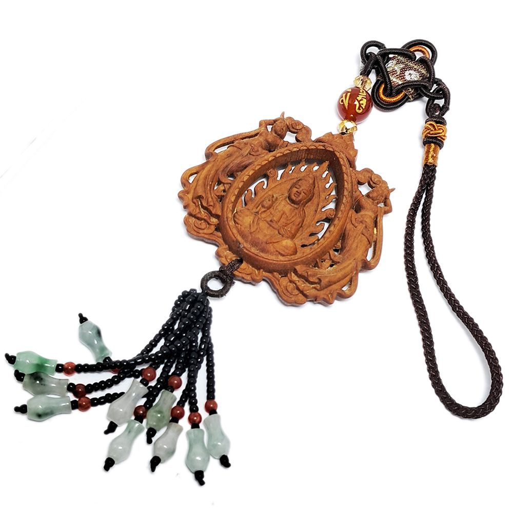 彌勒佛&觀音&飛天女{檀香}掛飾【十方】140367