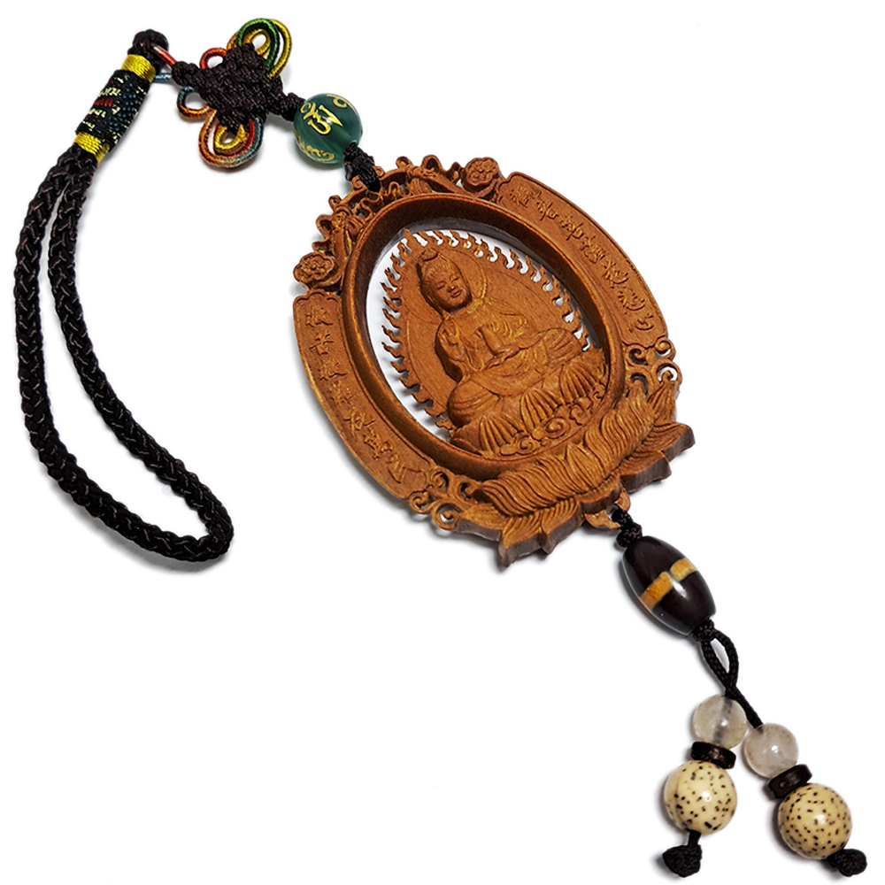 彌陀佛&觀音 {檀香}掛飾【十方】140385