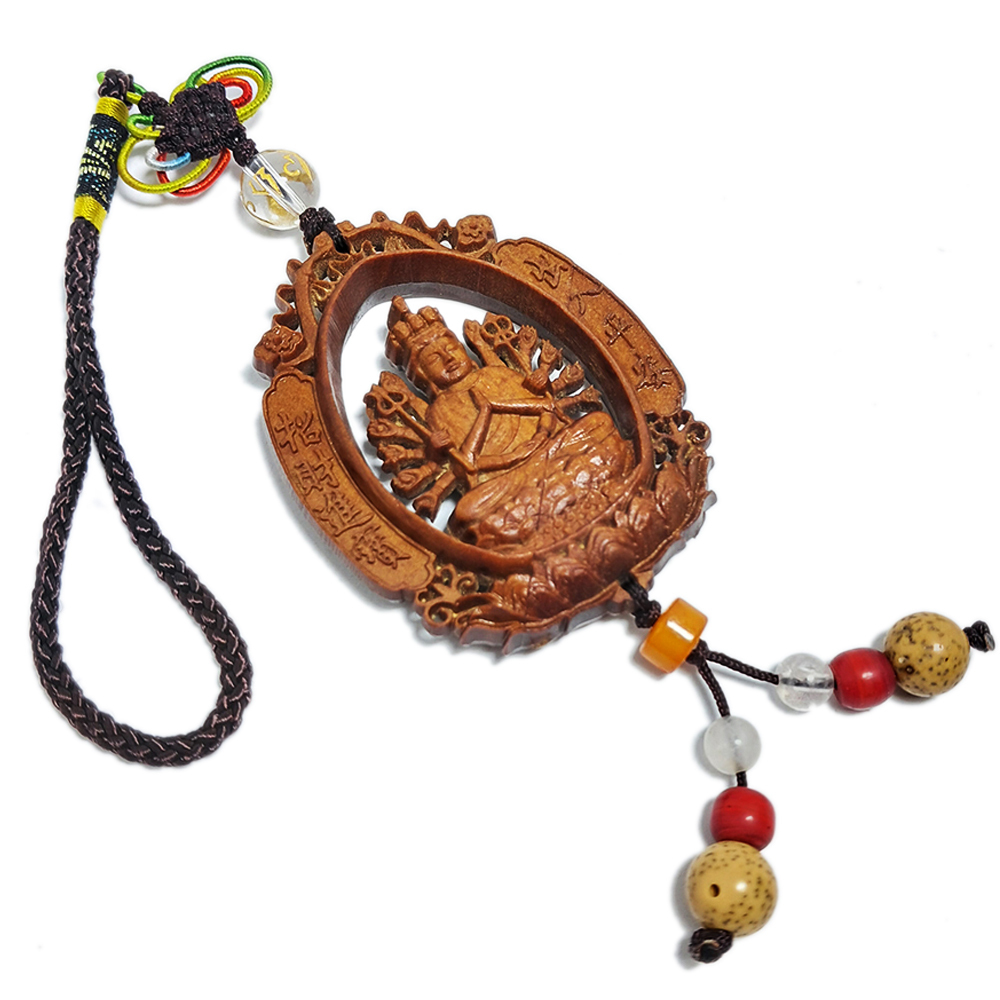 千手觀音 {檀香}掛飾【十方】140414