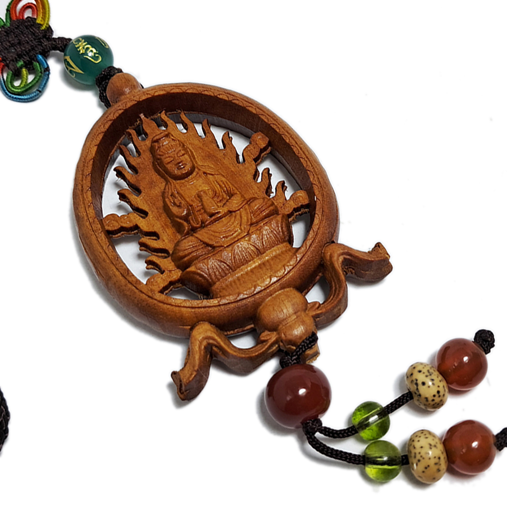 彌陀佛&觀音{檀香}掛飾【十方】140387