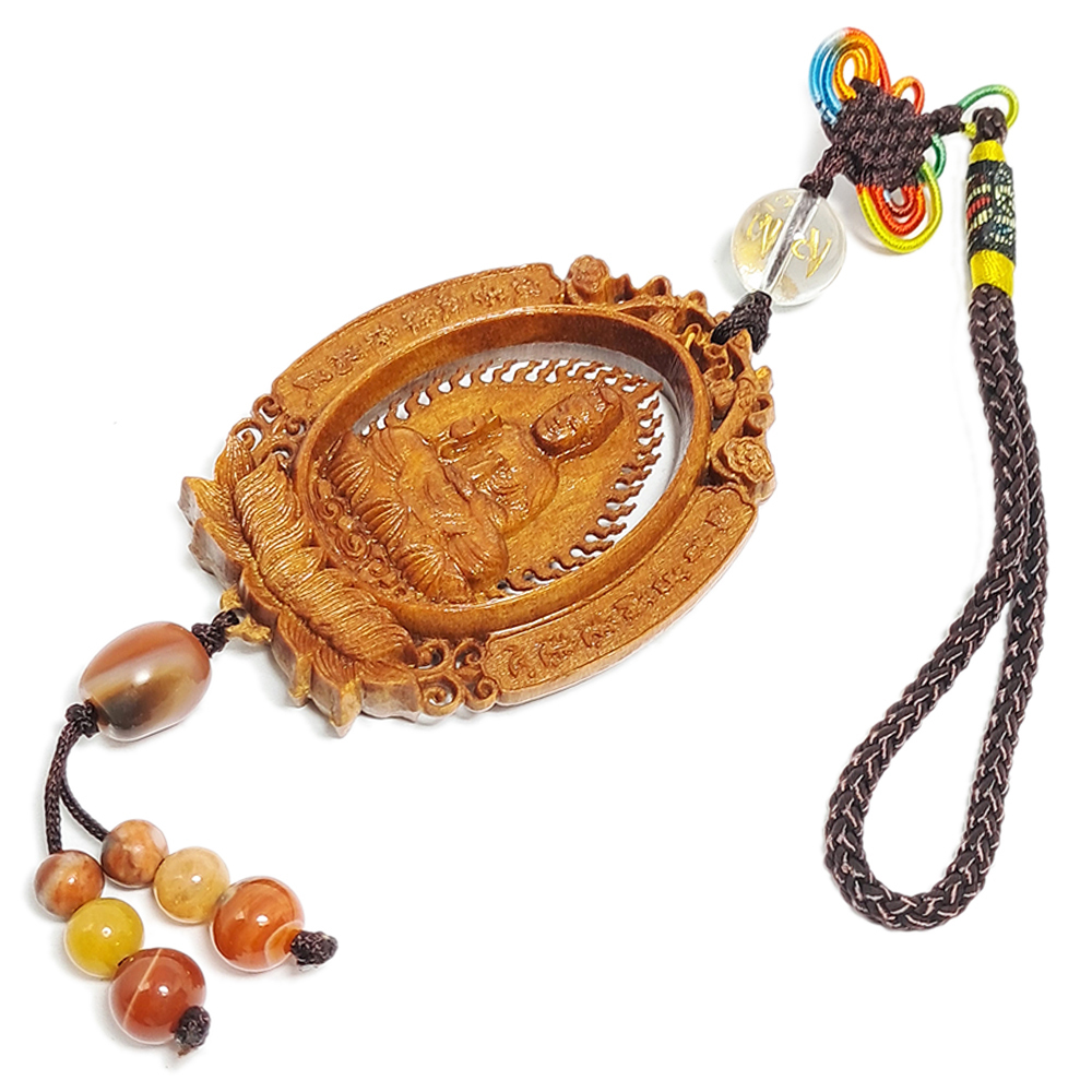 彌勒佛&觀音{檀香}掛飾【十方】140392