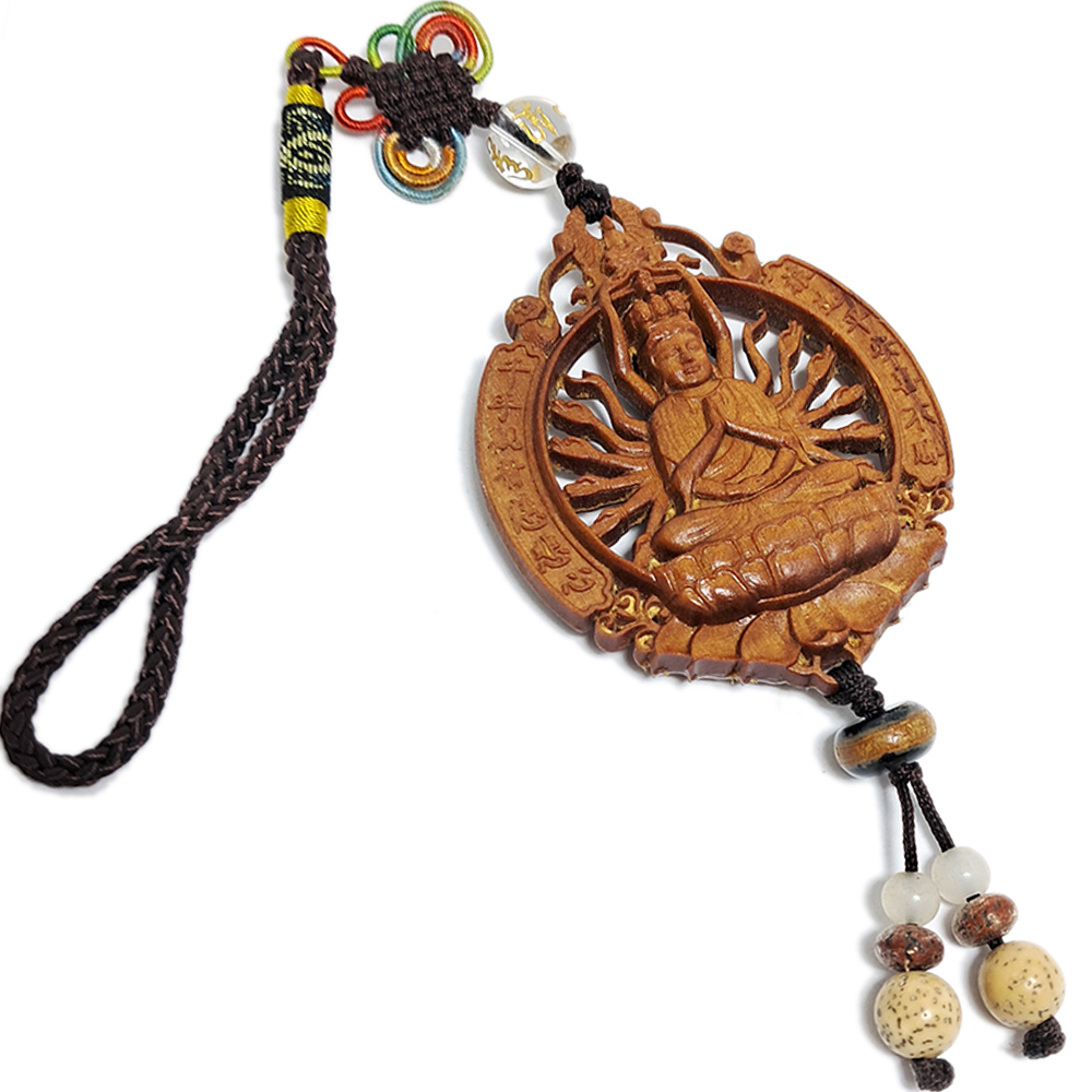 千手觀音 {檀香}掛飾【十方】140731