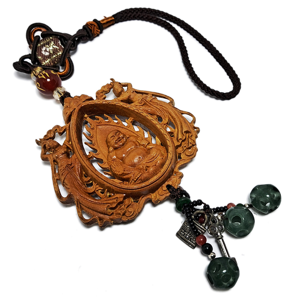 彌勒佛&佛陀 &飛天女{檀香}掛飾【十方】140744