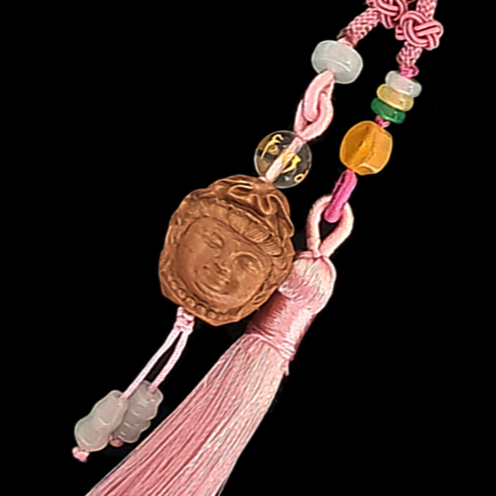 觀音{桃木精雕}法寶掛飾【十方】141425