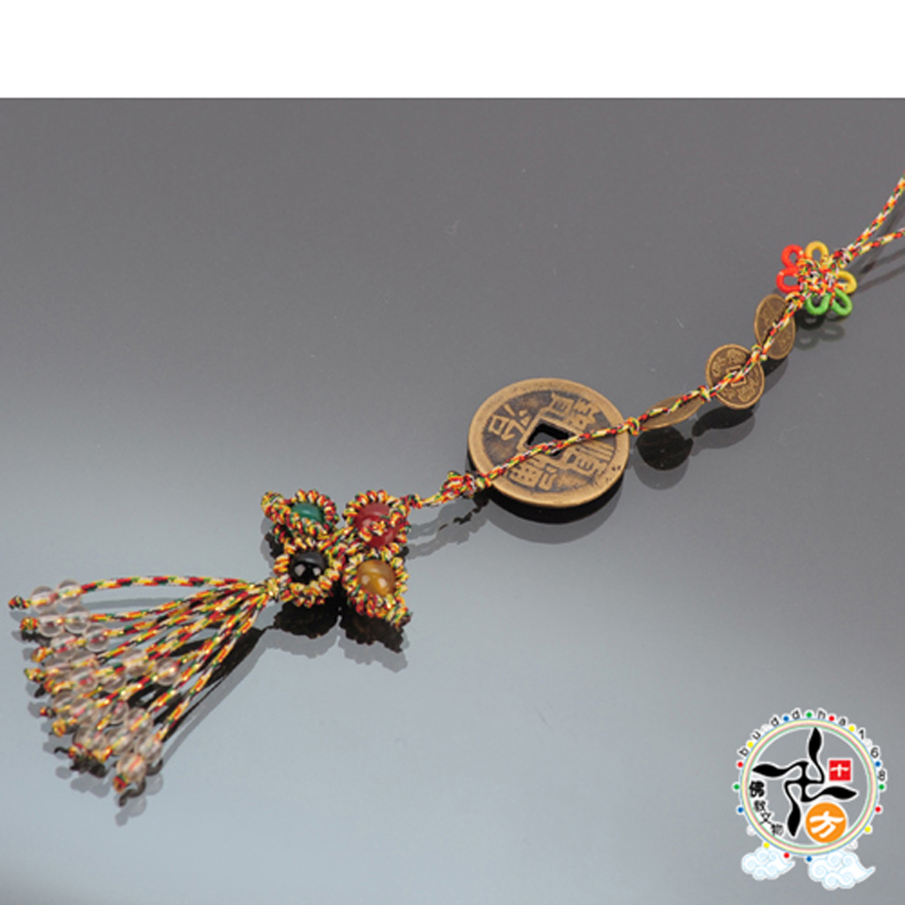 十字杵五色線+古錢掛飾【十方】142039