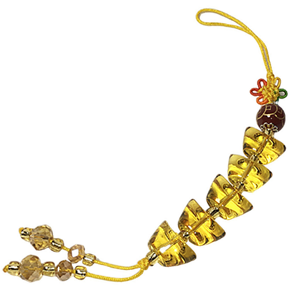 招財黃晶元寶 掛飾【十方】144885