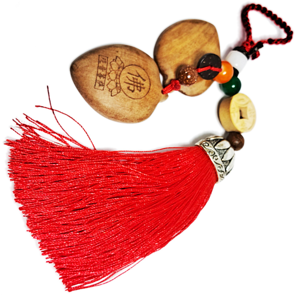 觀音菩薩(檀香木雕)肖鼠守護神掛飾 1個【十方】144824