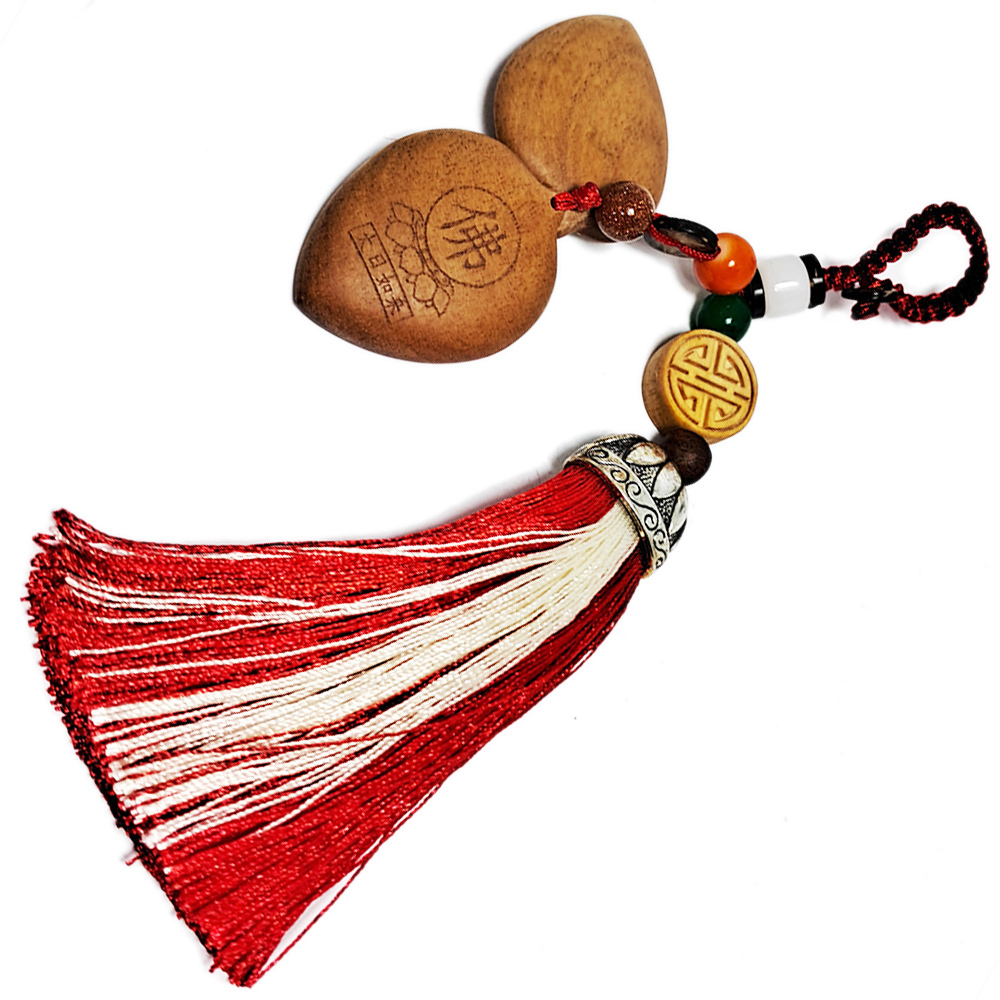 大日如來(檀木)肖羊守護神掛飾15公分【十方】144654