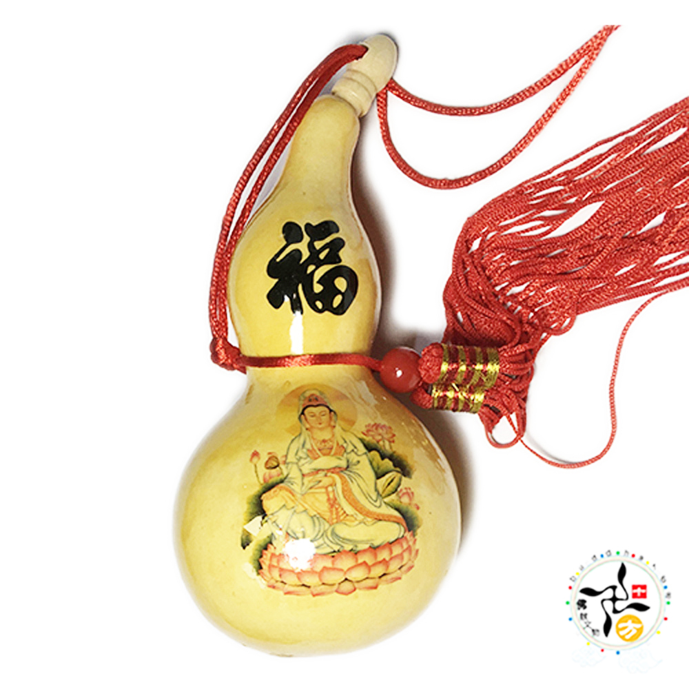 白衣觀音 福氣 葫蘆 掛飾 43公分【十方】144707