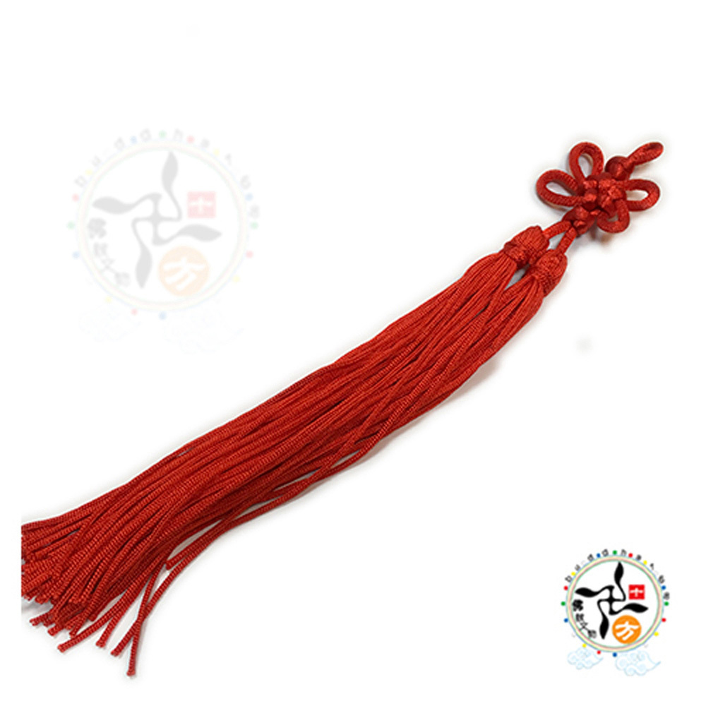 中國結花頭 流蘇 紅色 17.5 公分【十方】145948