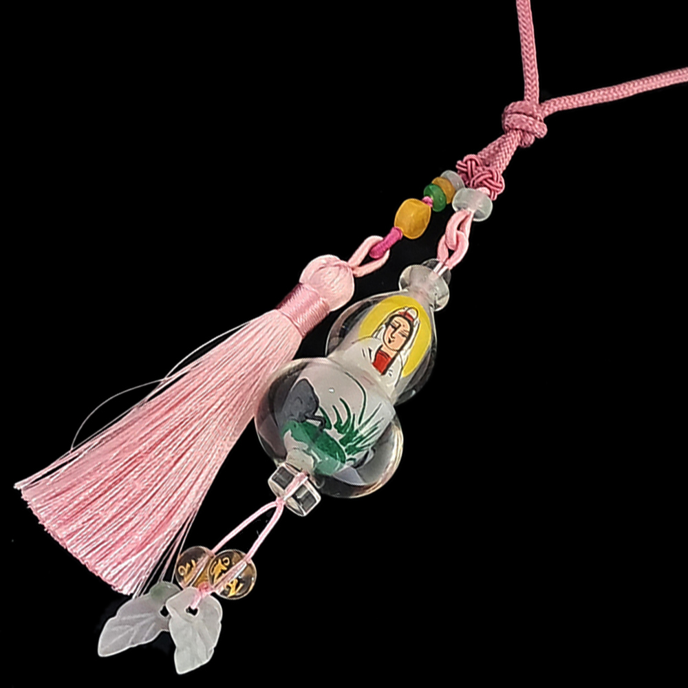 觀音彩繪內雕葫蘆掛飾【十方】145072