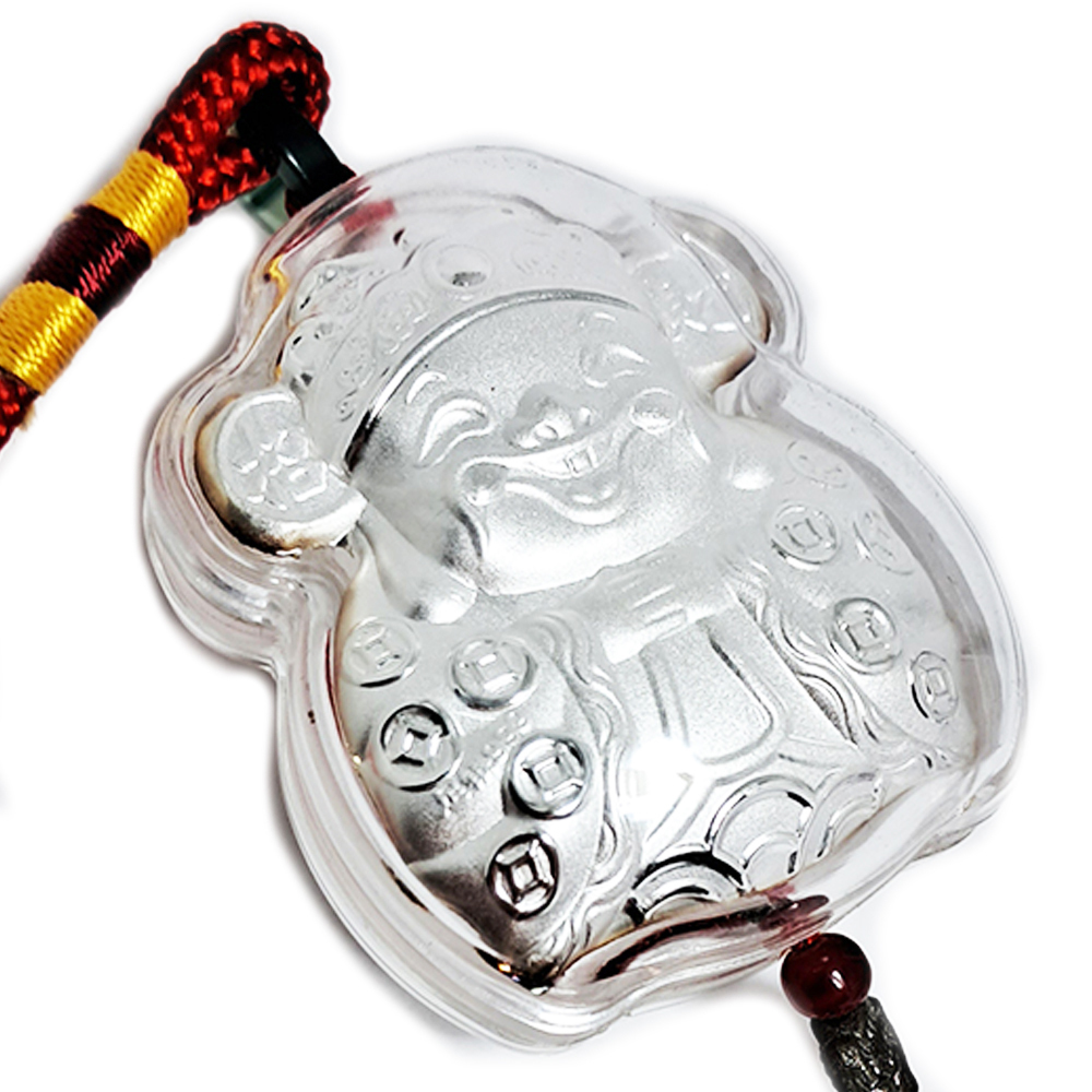 財神爺 925純銀 鴻運掛飾約 37公分【十方】145488