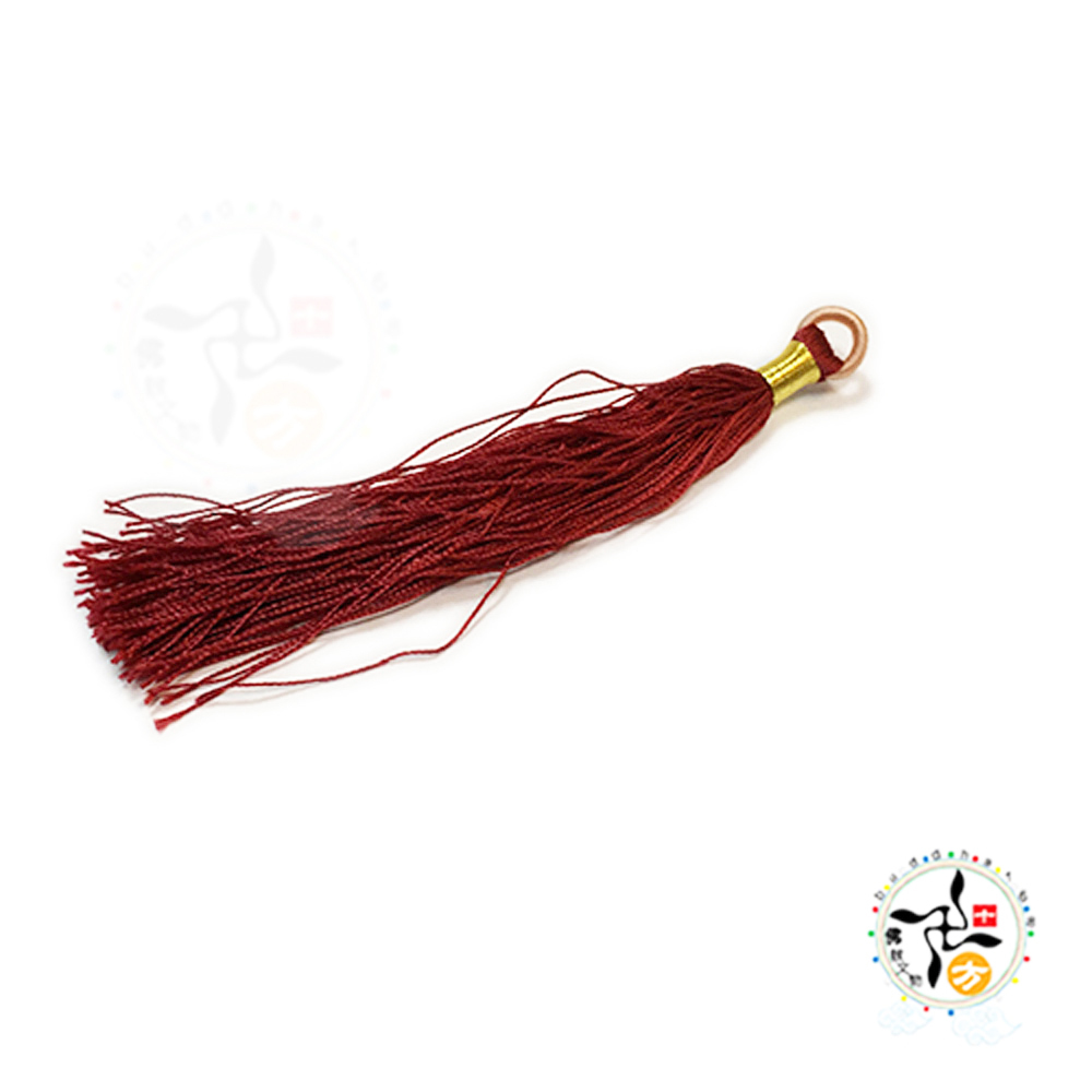 流蘇  酒紅色 10.5 公分2個【十方】145951