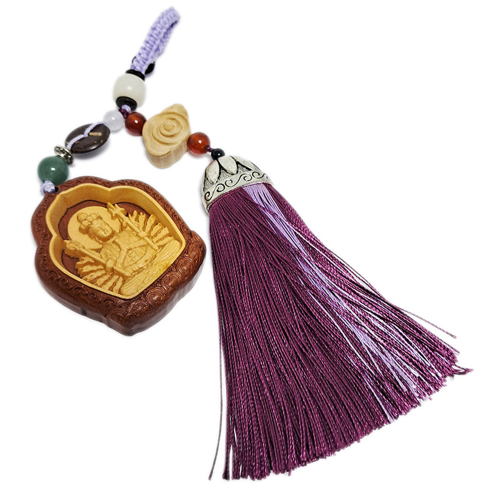 千手觀音{黃楊木}平安掛飾【十方】146926