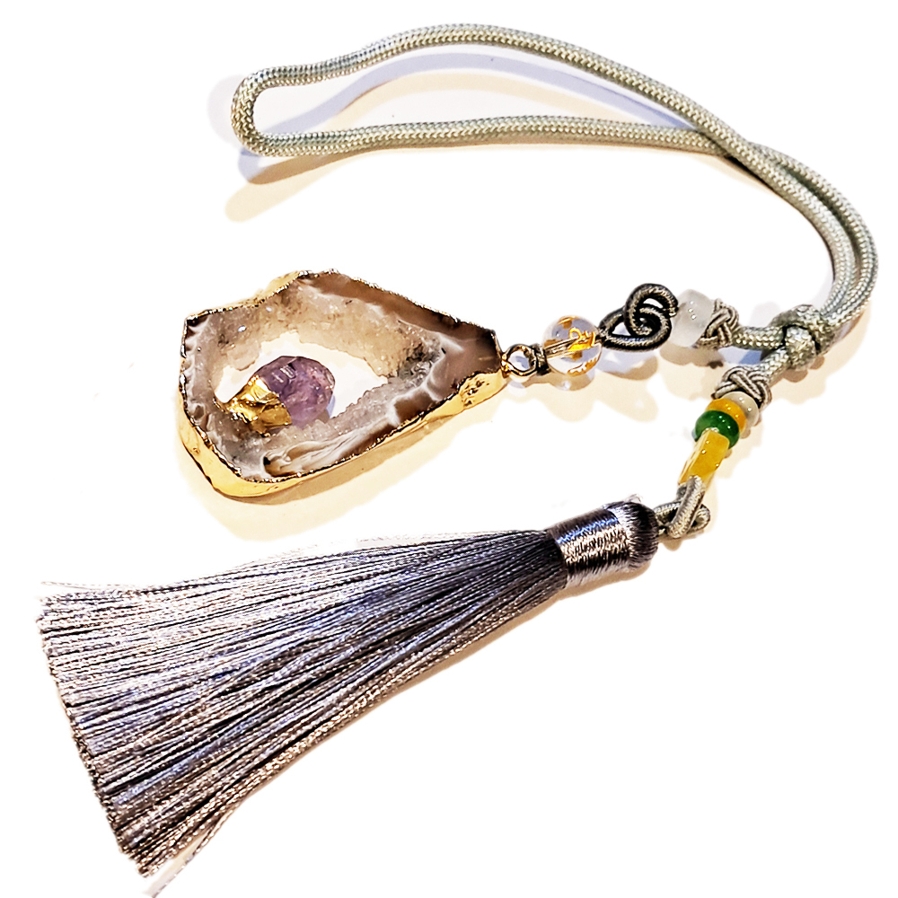 瑪瑙水晶+紫晶掛飾【十方】148529