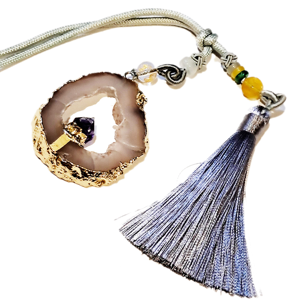 瑪瑙水晶+紫晶墜飾【十方】148533