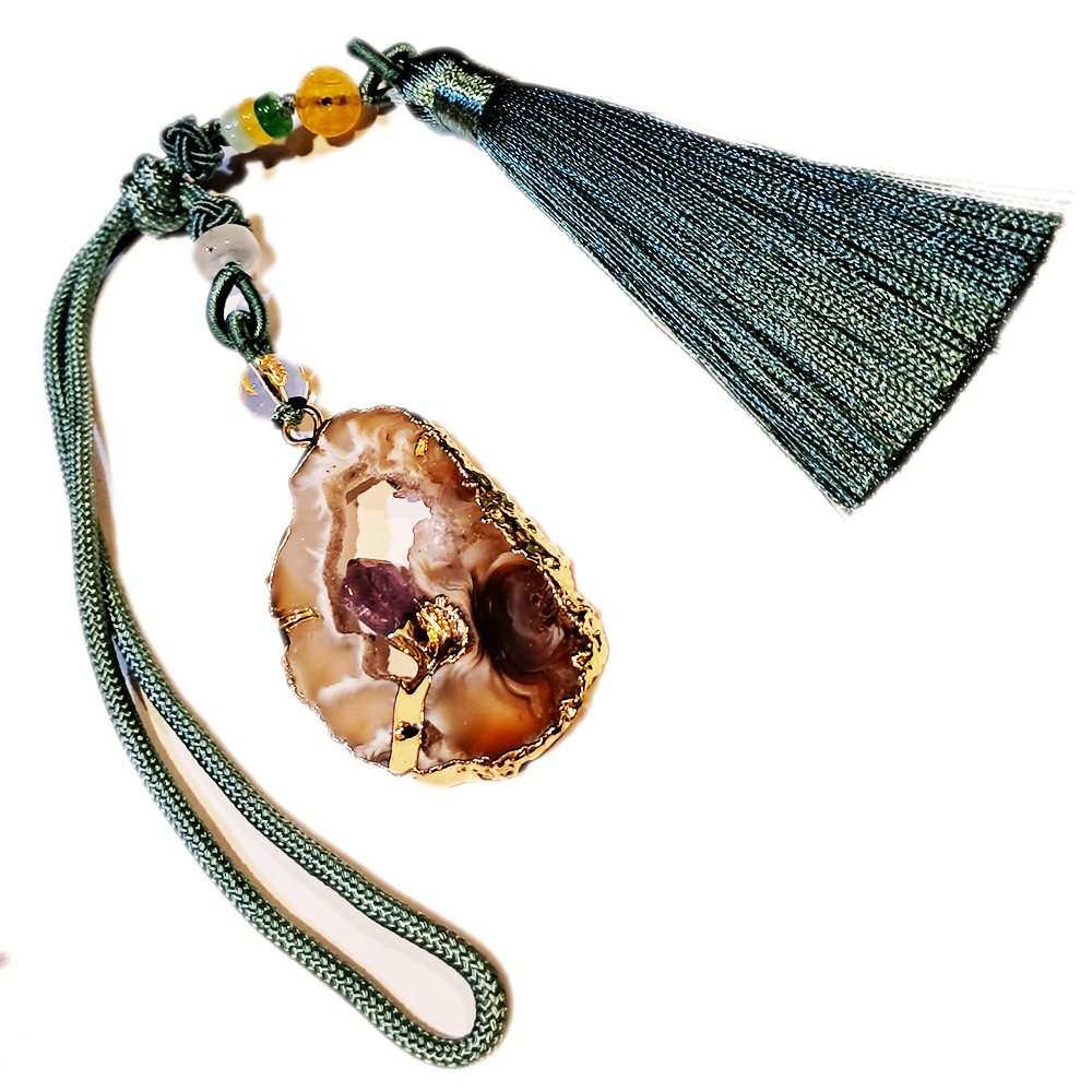 瑪瑙水晶+紫晶吉祥掛飾【十方】148530