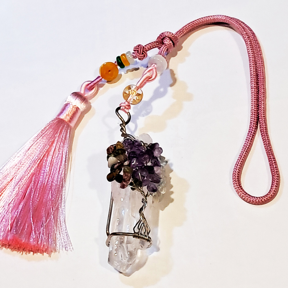 水晶原礦鑲 碧璽&紫水晶掛飾【十方】148558