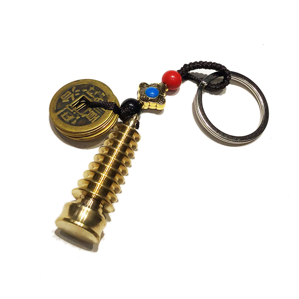  銅文昌塔+五帝錢鎖圈【十方】149904