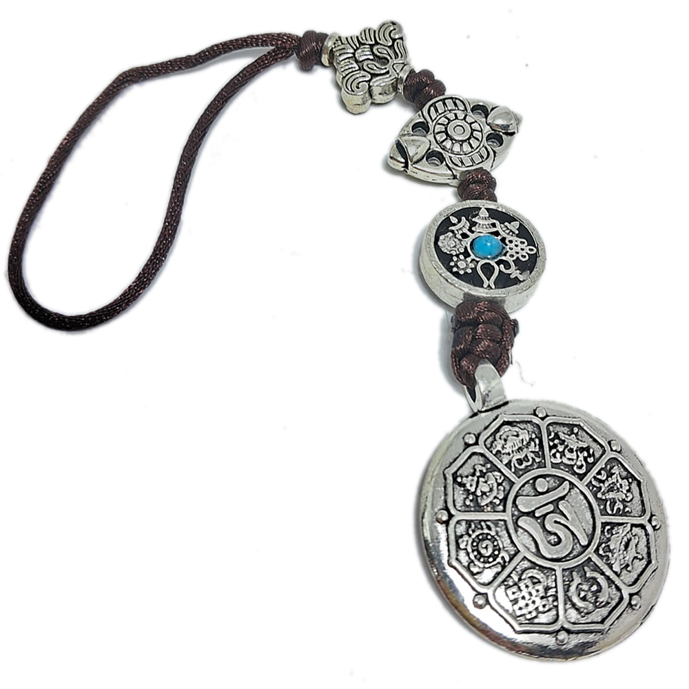 九宮八卦&八吉祥 銀色3.2公分 法寶掛飾【十方】149654