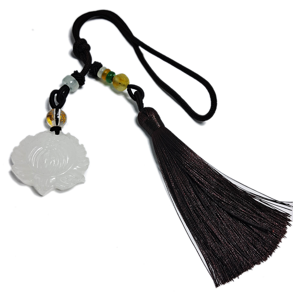 白玉蓮花 中國結掛飾【十方】149732