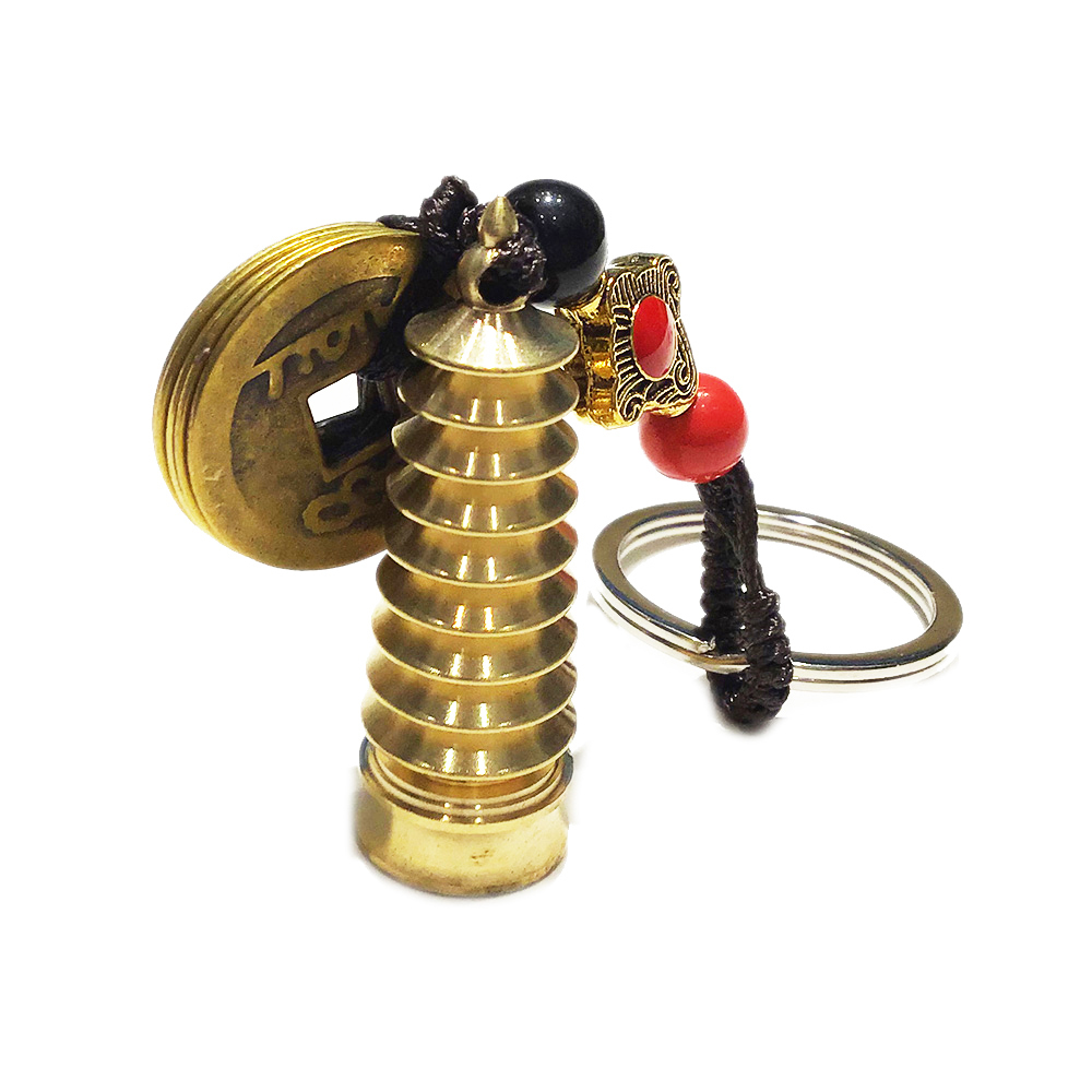  銅文昌塔+五帝錢鎖圈【十方】149904