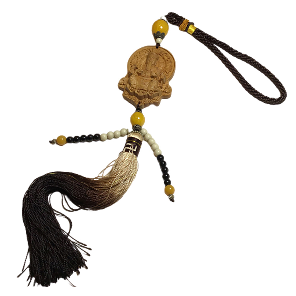 福德正神 土地公{黃楊木}出入平安掛飾【十方】150109