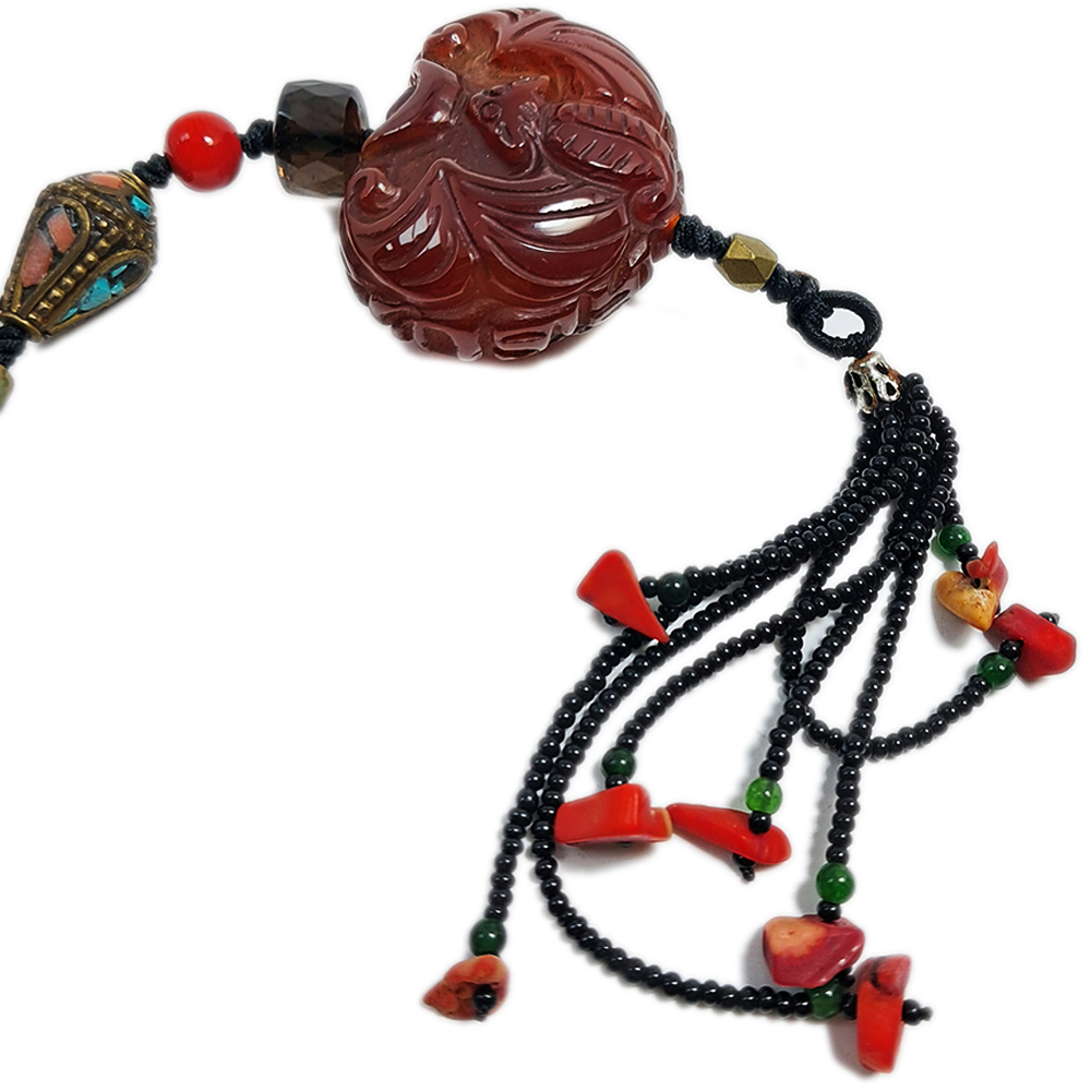 十字杵紅玉髓法寶掛飾【十方】150254