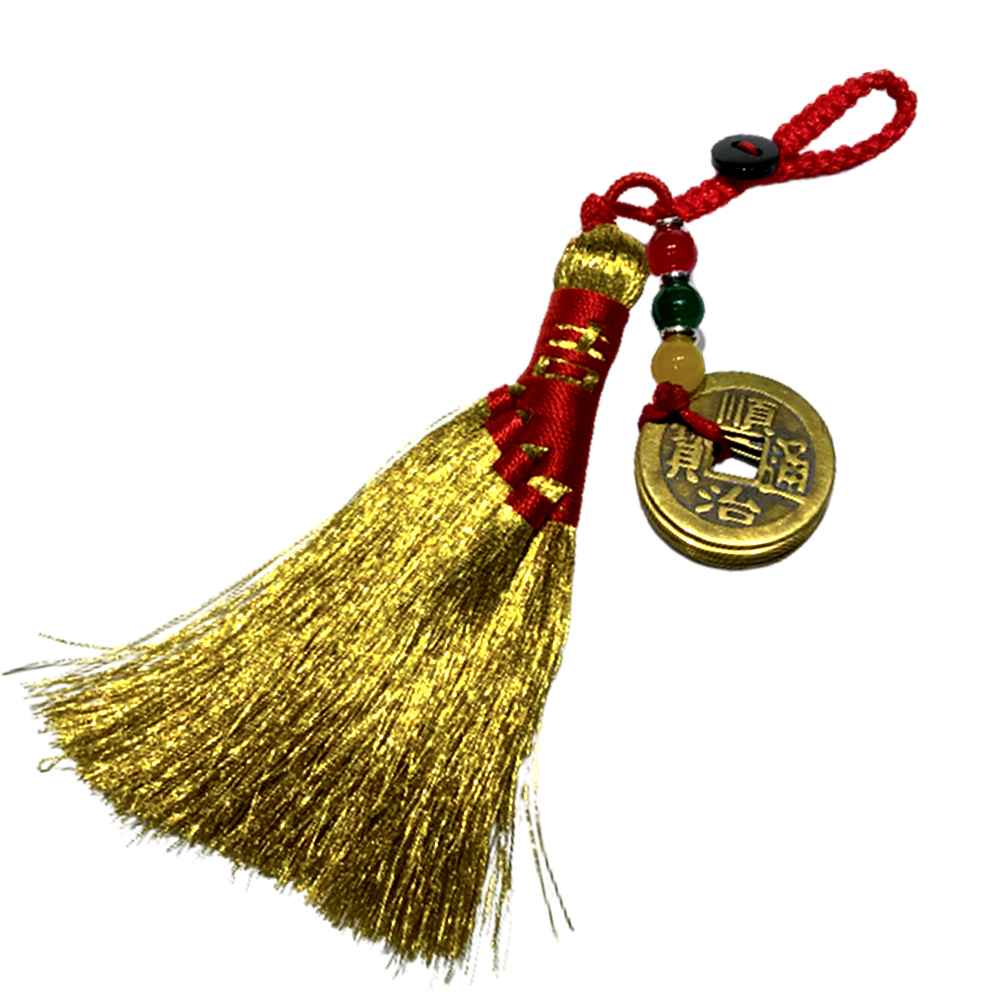 金掃把+五帝錢掛飾【十方】150492