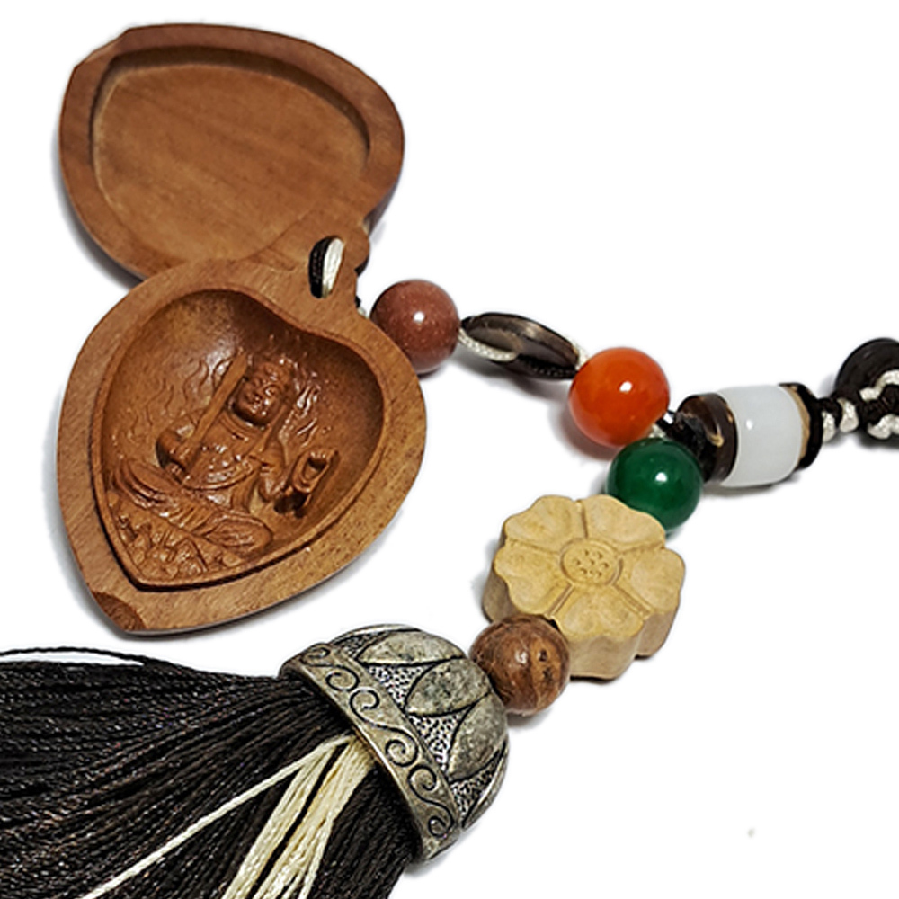 不動明王{檀香木}肖雞守護神掛飾【十方】152186