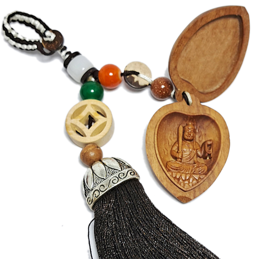 不動明王{檀香木}肖雞守護神掛飾【十方】152188