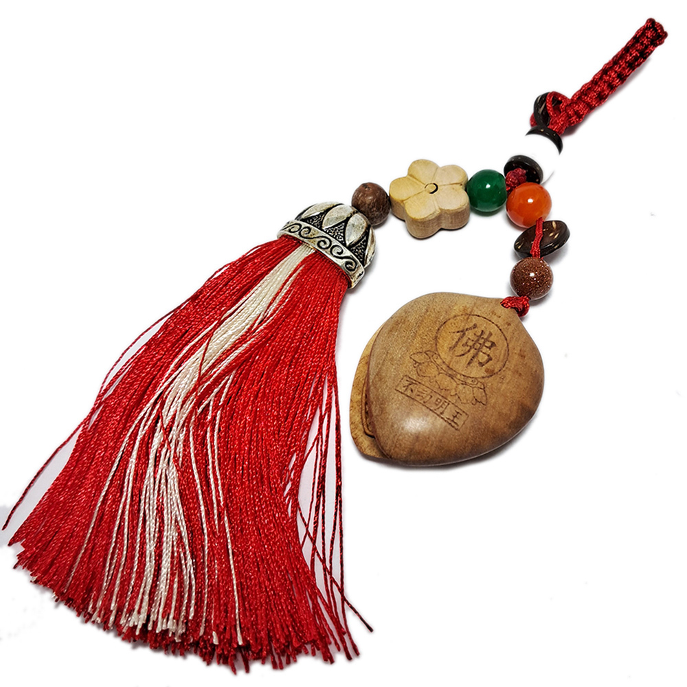 不動明王{檀香木}肖雞守護神掛飾【十方】152187