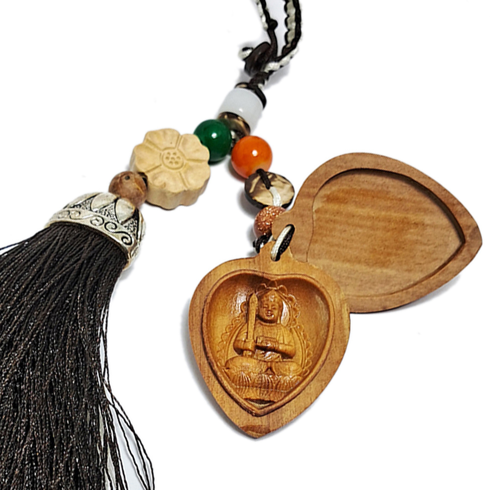 文殊菩薩{檀香木}掛飾【十方】152214