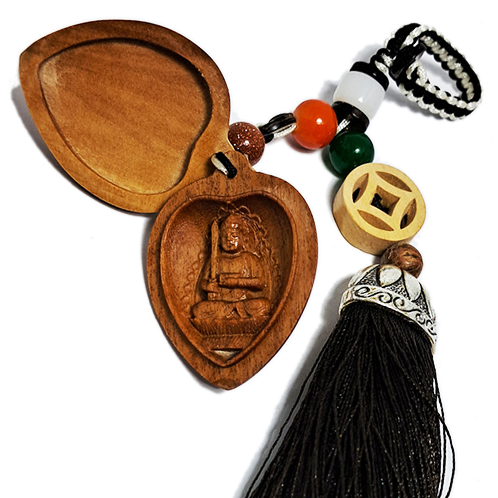 文殊菩薩{檀香木}掛飾【十方】152213