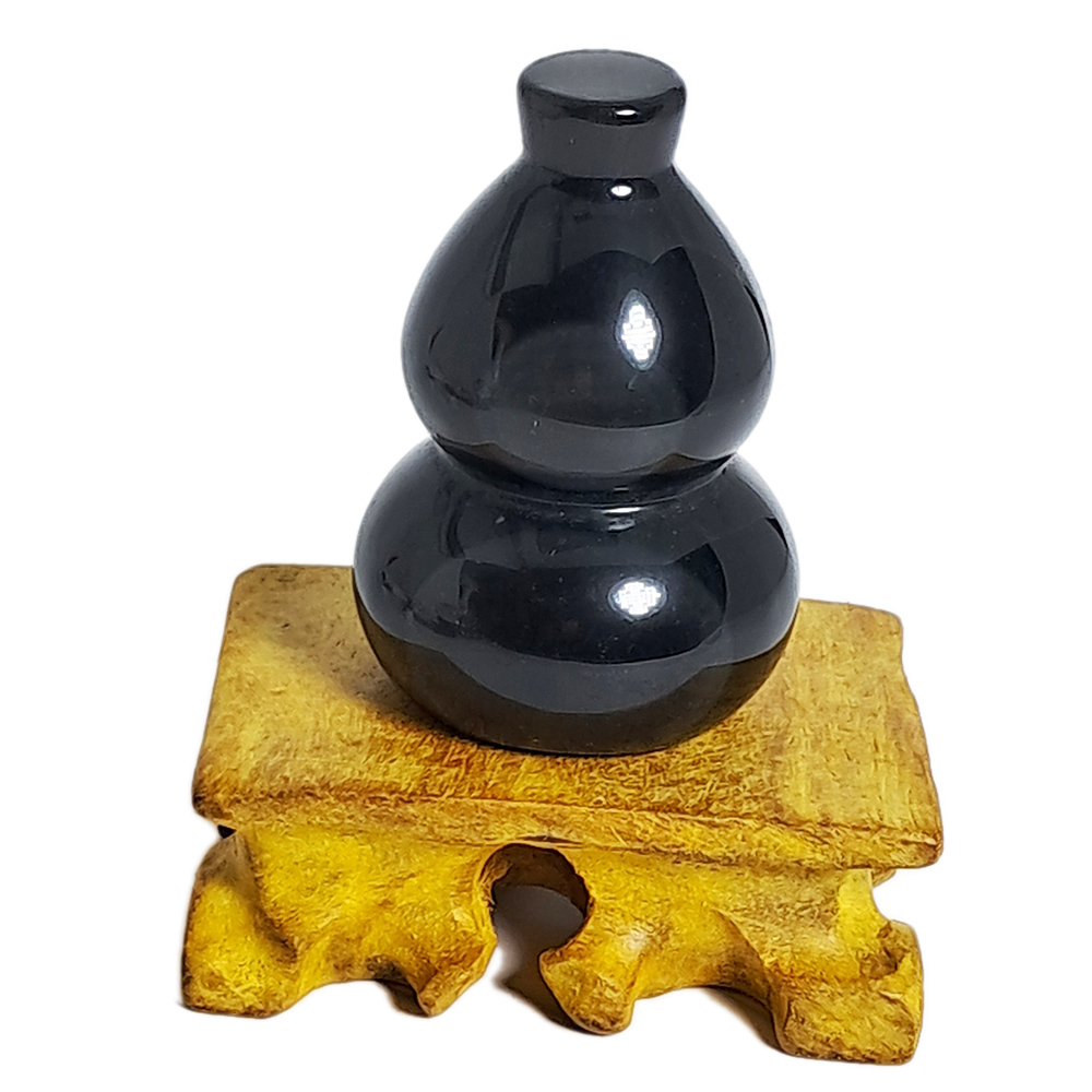 葫蘆{黑曜岩}6.4公分原木座【十方】152388