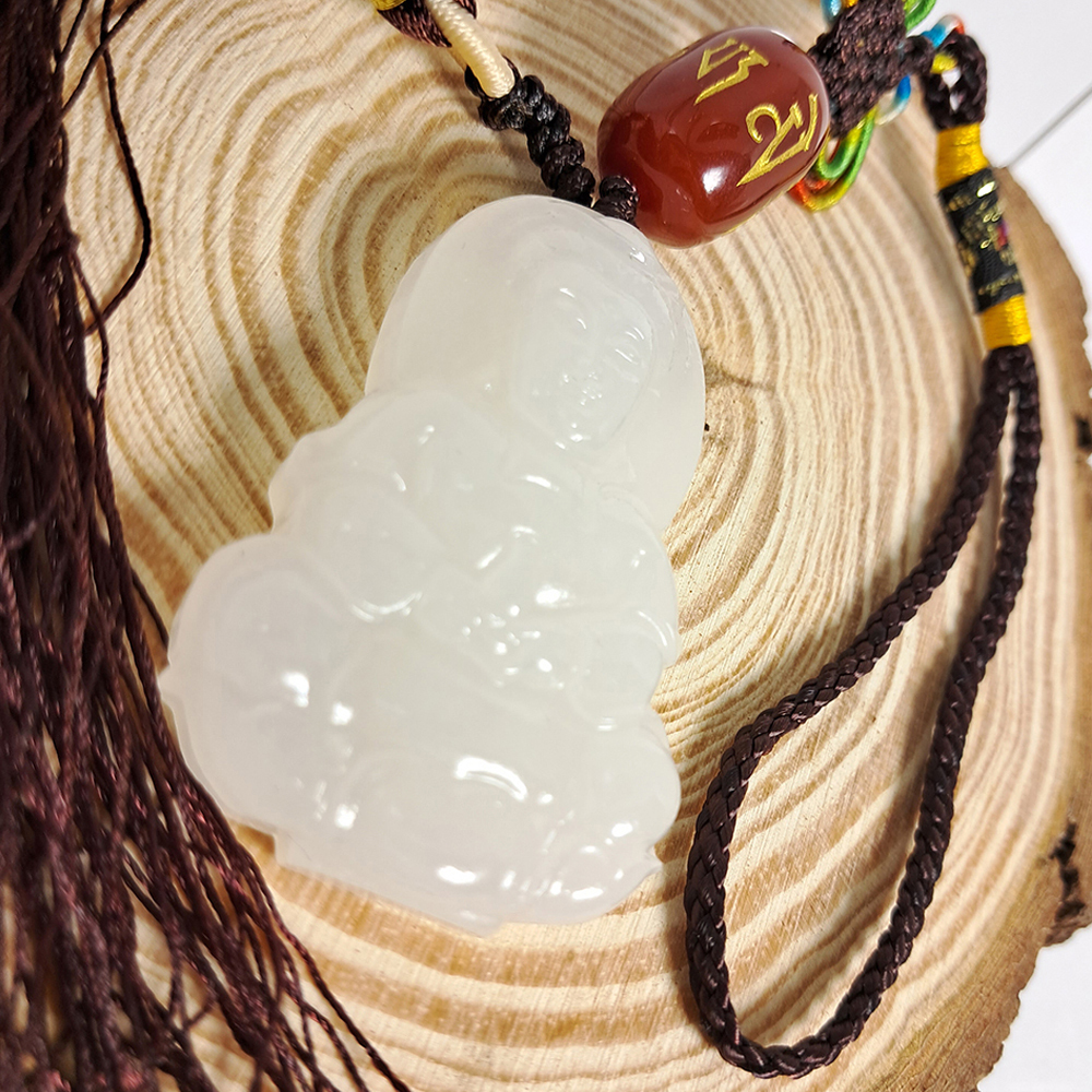 白衣觀音{白玉}掛飾【十方】152539