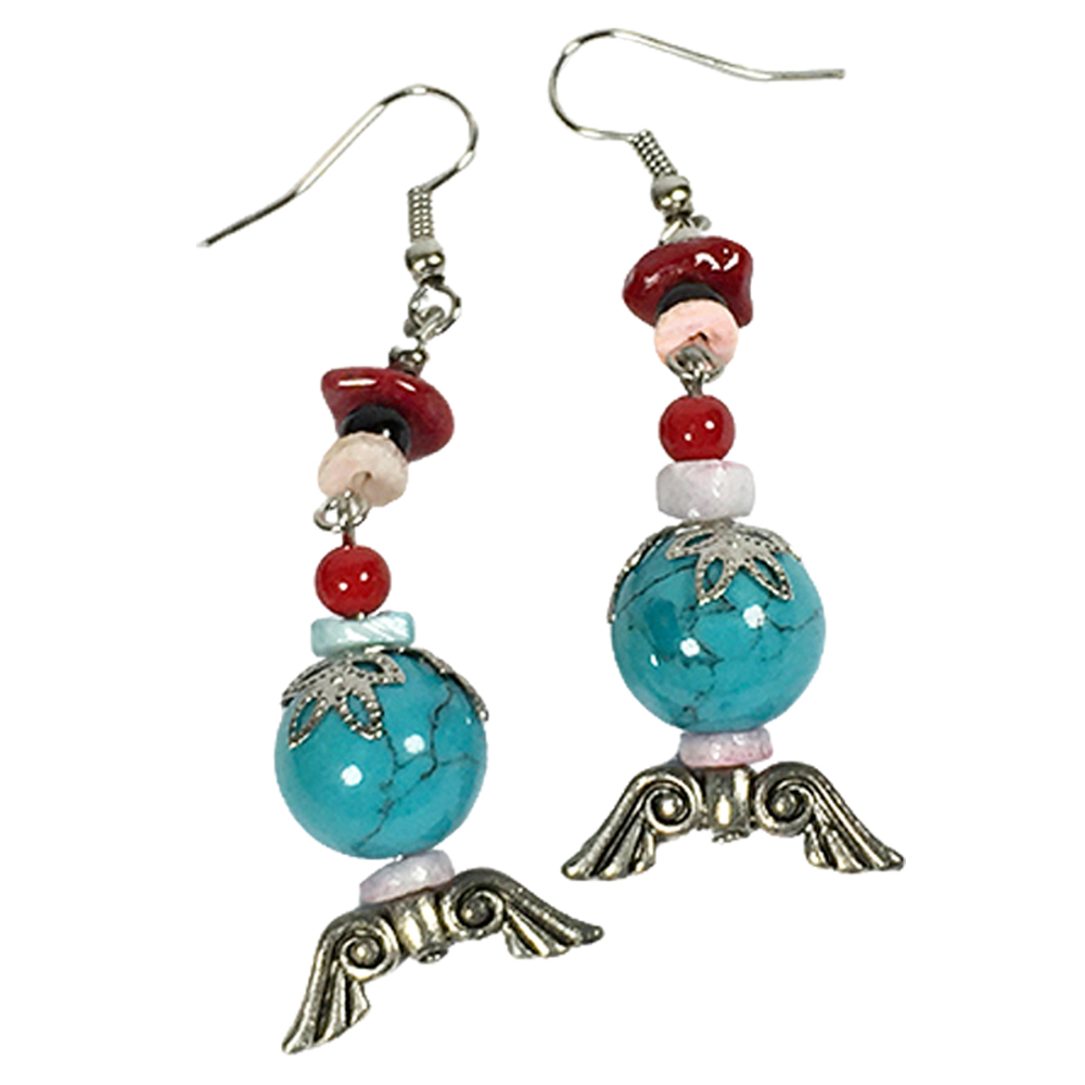 綠松石&藏銀耳環【十方】114878