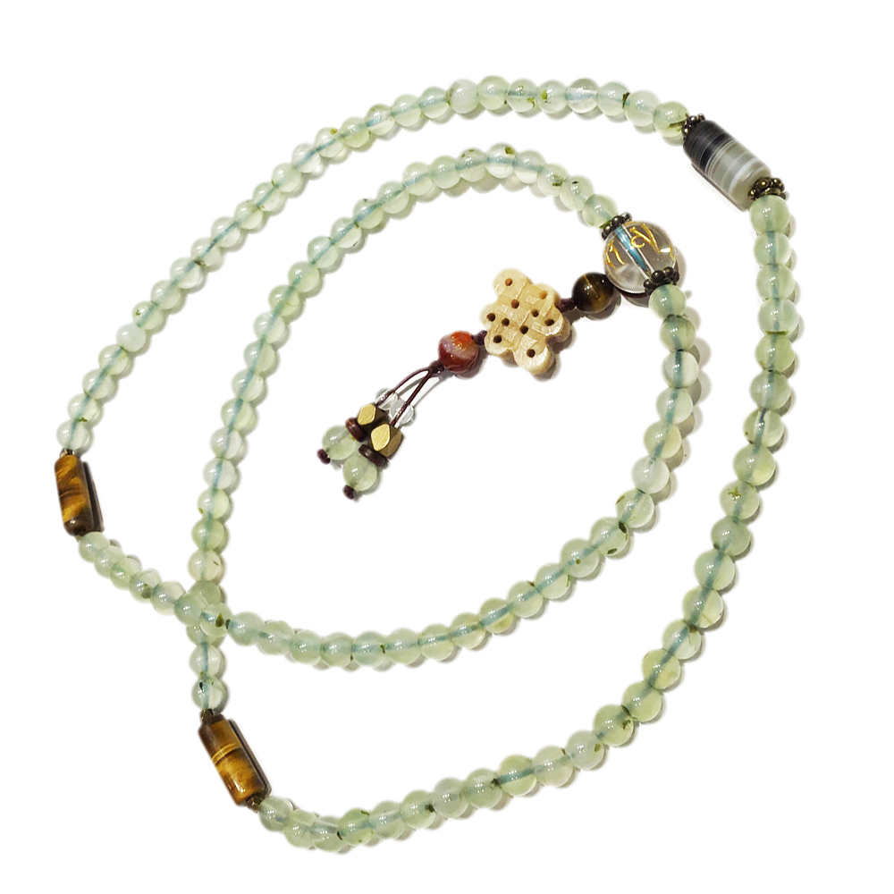 吉祥結&葡萄石108念珠6mm【十方】121186