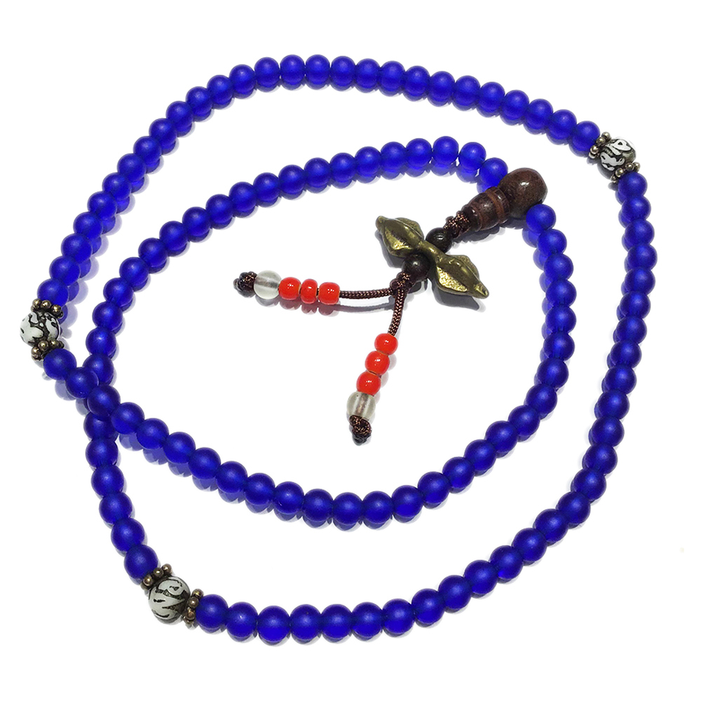 金剛杵&藍琉璃108念珠4mm【十方】120763