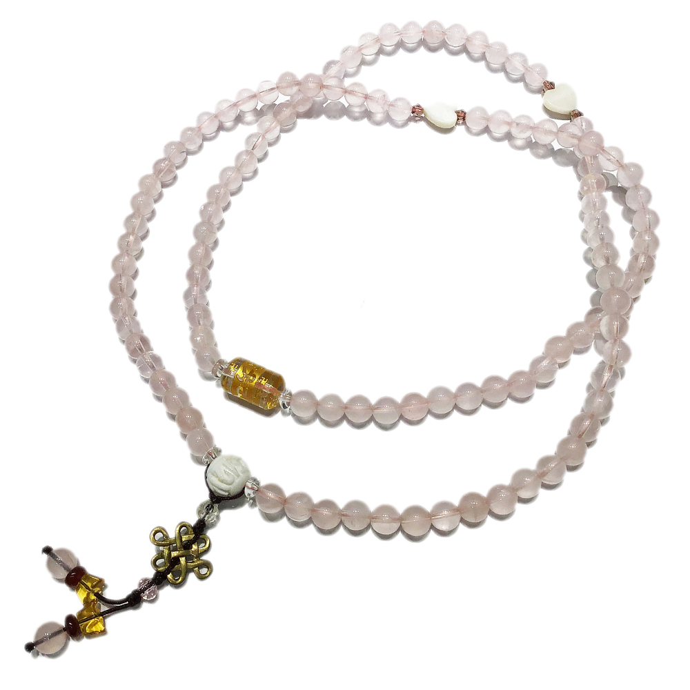 吉祥結{銅}&星光粉晶108念珠8mm【十方】123926