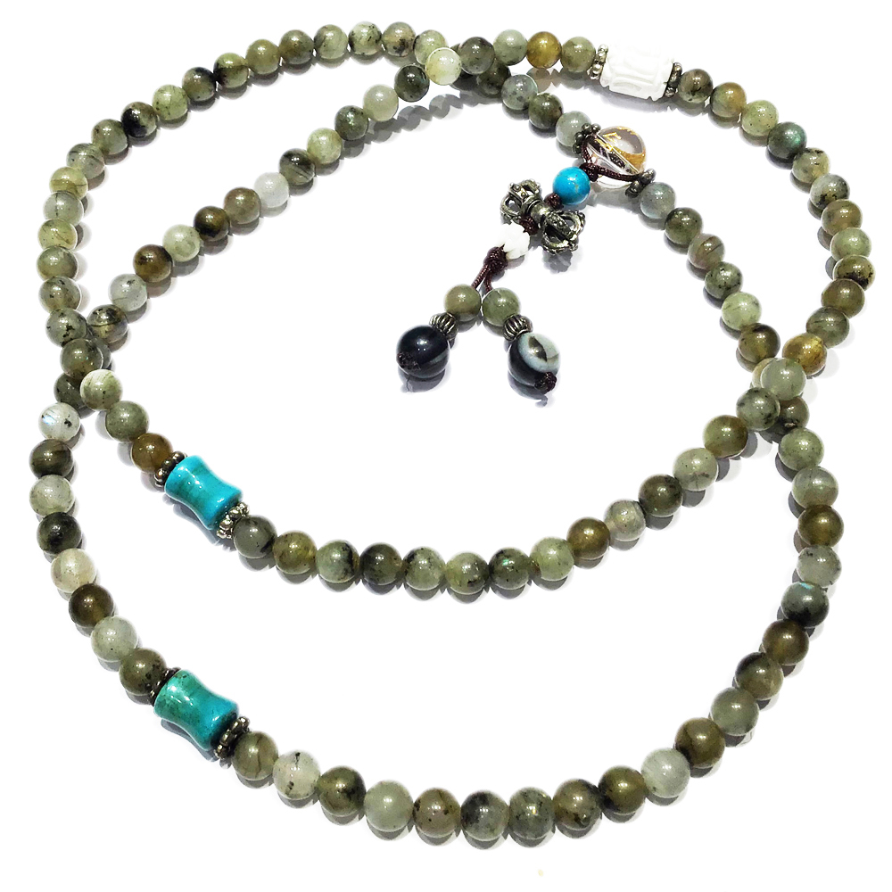 綠松石&佛光石108念珠6mm【十方】123413