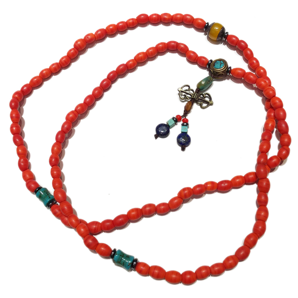 金剛杵&火山琉璃108念珠9*6mm【十方】124595