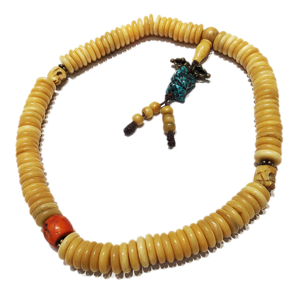 金剛杵&骨珠108念珠15*4mm【十方】128140